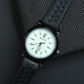 Womens Wrist Watch Black Dial With Black Straps
